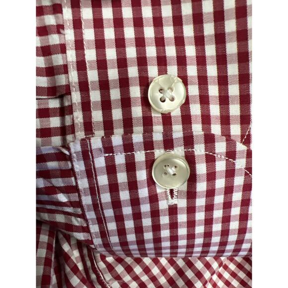 Paul Stuart Mens Gingham Flannel Sport Button Up Shirt Size XL - Picture 6 of 7